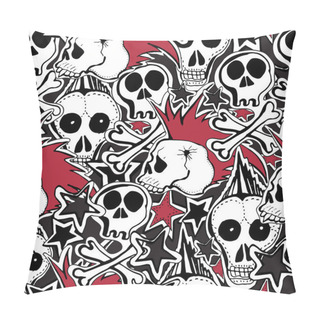 Personality  Vector Seamles Pattern.  Punk Rock Abstract Background. Pillow Covers