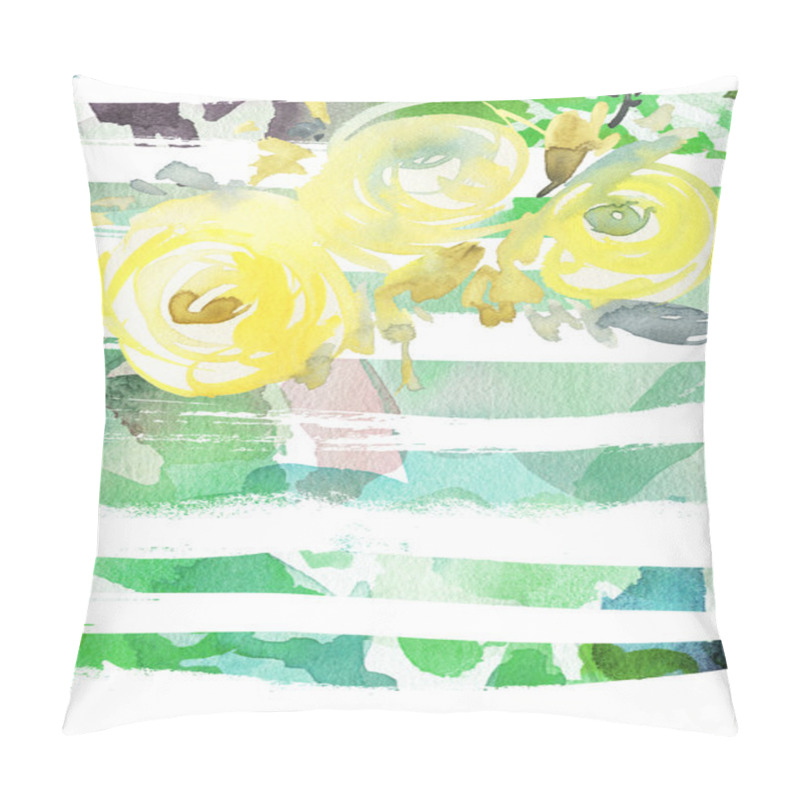 Personality  Greeting card with flowers. pillow covers