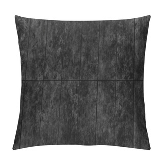 Personality  Seamless Dark Black Grungy Old Steel Floor Plate Background Texture. Tileable Charcoal Grey Industrial Rusted Scratched Metal Bulkhead Panel Pattern. 8K Rough Metallic Flatlay Backdrop 3D Rendering Pillow Covers