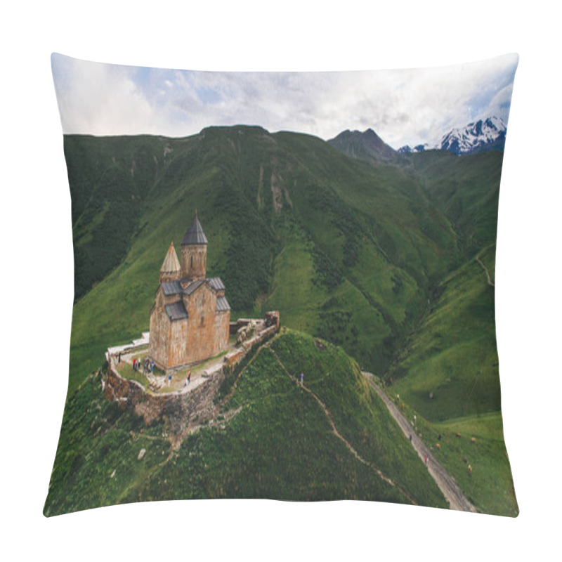 Personality  castle in green mountains pillow covers