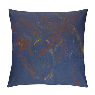 Personality  Top View Of Spices On Dark Blue Surface Pillow Covers