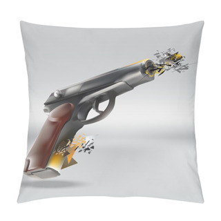 Personality  Vector Illustration Of A Abstract Gun. Pillow Covers