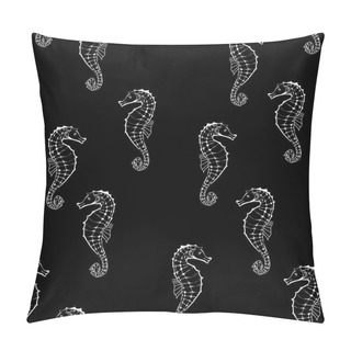 Personality  Sea Horses Seamless Pattern Pillow Covers