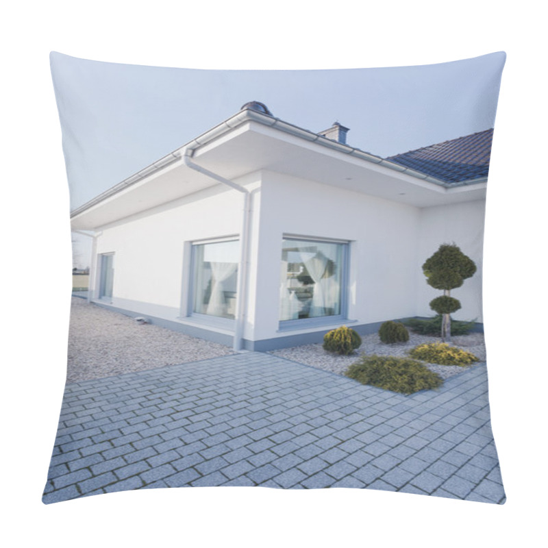 Personality  Detached house with white walls pillow covers