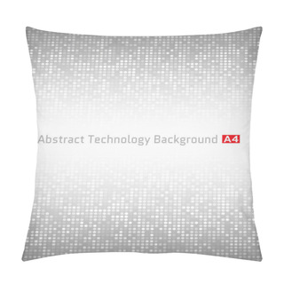 Personality  Abstract Gray Technology Circle Background, A4 Format.  Business Technology Gray Pattern Background. A4 Vertical Paper Background Size. Vector Background Illustration Pillow Covers