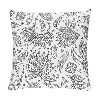 Personality  Tribal Native Ethnic Seamless Pattern   Pillow Covers