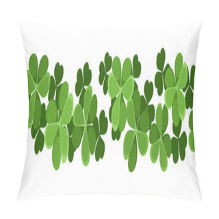 Personality  St. Patrick's Day Vector Horizontal Seamless Background With Shamrock. Pillow Covers