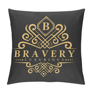 Personality  Letter B Logo - Classic Luxurious Style Logo Template Pillow Covers