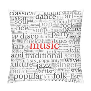 Personality  Music Concept Words Pillow Covers