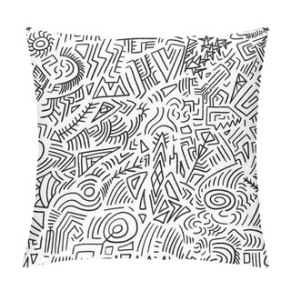 Personality  Quirky Doodle Background Pillow Covers