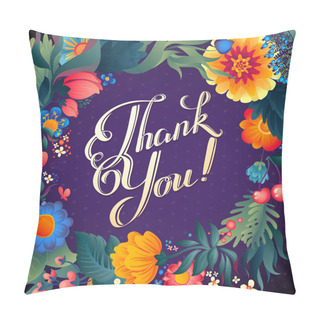 Personality  Thank You Floral Card Pillow Covers