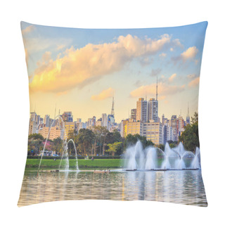 Personality  Sao Paulo Skyline From Parque Ibirapuera Park Pillow Covers