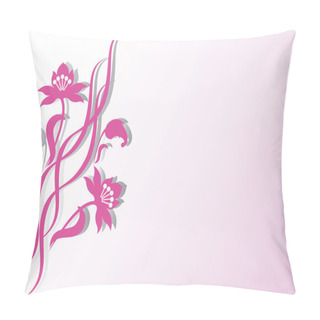 Personality  Vector Pink Flowers. Pillow Covers