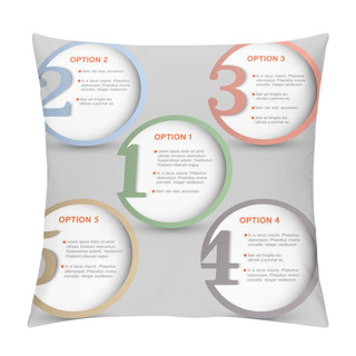 Personality  Round Numbered Banners Pillow Covers