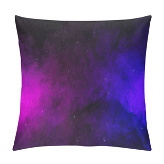Personality  Abstract Pink And Purple Smoke On Black Background As Space With Stars  Pillow Covers
