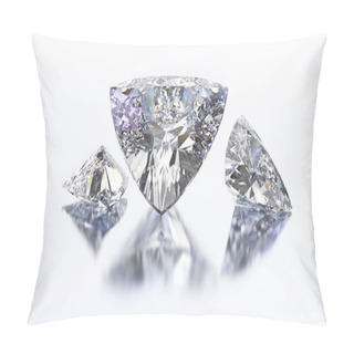 Personality  3D Illustration Three Trillion Curved Diamond Stone Pillow Covers