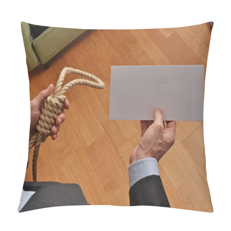 Personality  Hangman Holding A White Chart Pillow Covers