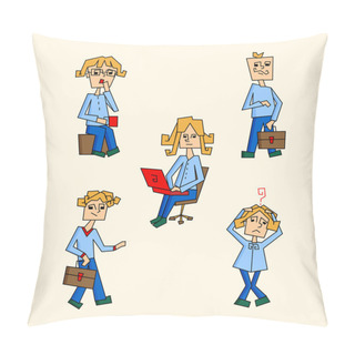 Personality  Icons Of . Vector Illustration. Pillow Covers