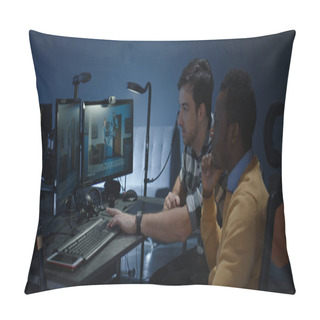 Personality  Digital Artists Discussing An Animated Film Pillow Covers