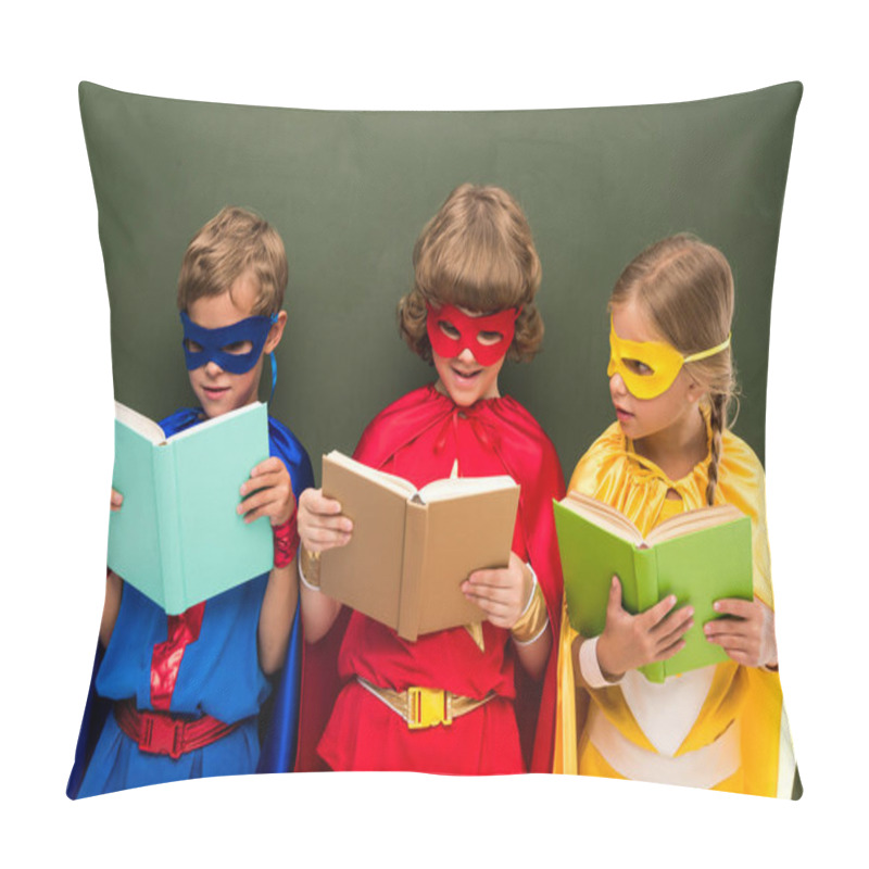 Personality  superheroes reading books pillow covers