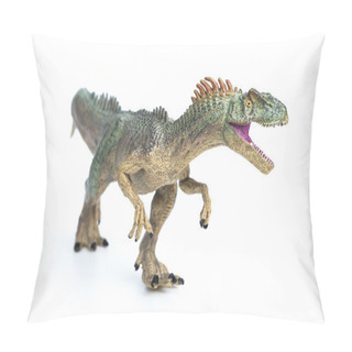 Personality  Allosaurus Toy On A White Background Pillow Covers