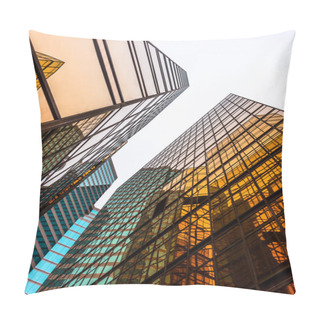 Personality  Low Angle View Of Skyscrapers Pillow Covers