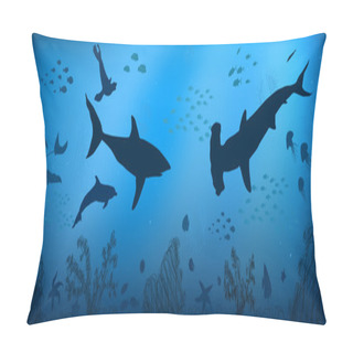 Personality  Underwater World Doodle Pillow Covers