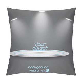 Personality  Bright Stage With Spot Lights. Vector Eps 10 Pillow Covers