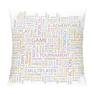 Personality  GAME. Word Collage. Pillow Covers