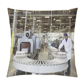 Personality  Man Working In Factory Pillow Covers