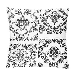 Personality  Seamless Damask Patterns Set Pillow Covers