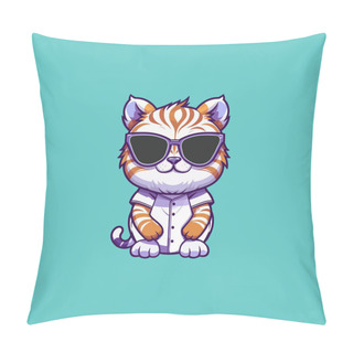 Personality  Cool Tiger, Cute Tiger, Cute Tiger Wearing Sunglass Pillow Covers