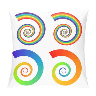Personality  Rainbow Spirals Pillow Covers
