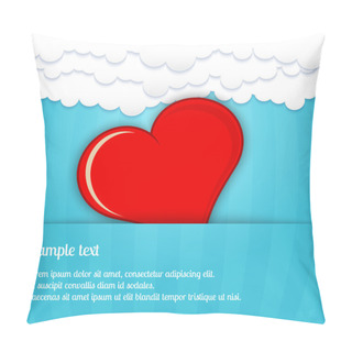 Personality  Vector Heart In The Clouds Pillow Covers