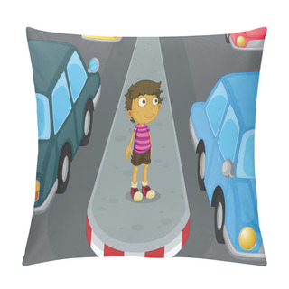Personality  Boy Crossing Road Pillow Covers