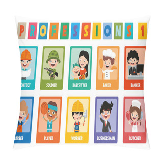 Personality  Set Of Various Cartoon Professions Pillow Covers