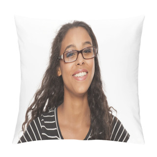 Personality  Woman With Eyeglasses Pillow Covers