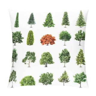 Personality  Set Of Trees Isolated On White Background. Vector Pillow Covers
