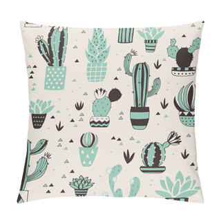 Personality  Cactus Seamless Pattern Pillow Covers