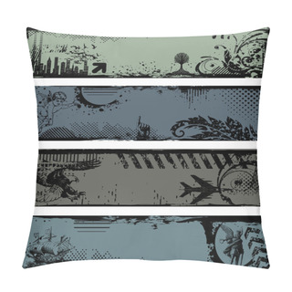 Personality  Grunge Headers, Banners Pillow Covers