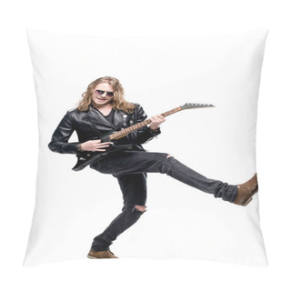 Personality  Rocker With Electric Guitar  Pillow Covers