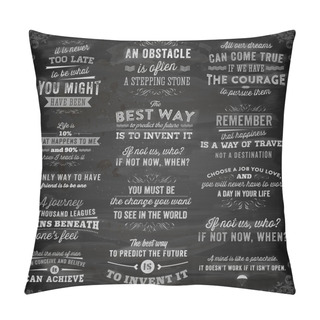 Personality  Set Of Quotes Typographical Posters Pillow Covers