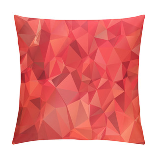 Personality  Red Abstract Background Polygon. Pillow Covers
