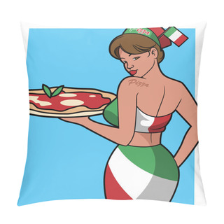 Personality  Italian Pizza Waitress Pillow Covers