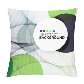 Personality  Colorful Circles Modern Abstract Composition Pillow Covers