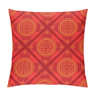 Personality  Vector Oriental Chinese Seamless Pattern (Background, Tile, Wallpaper) Pillow Covers