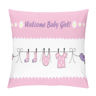Personality  Welcome Baby Girl Pillow Covers
