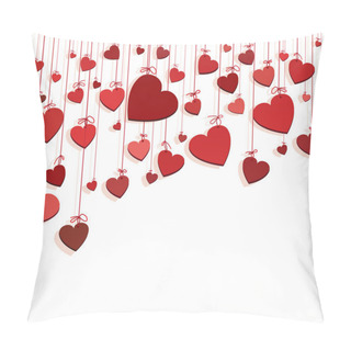 Personality  Romantic Background With Hearts Pillow Covers