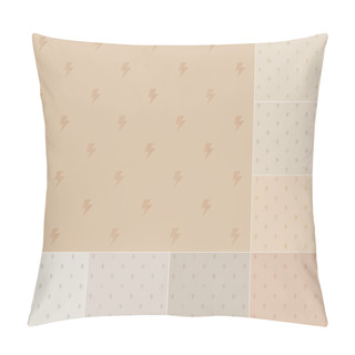 Personality  Seamless Thunder Pattern On Recycled Paper, Cardboard Pillow Covers