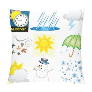 Personality  Weather Icons Pillow Covers